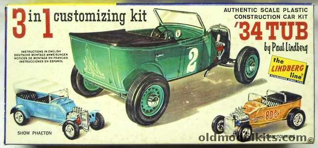 Lindberg 1/32 34 Tub 3 In 1 Customizing Kit / 1934 Ford Tub / Blown Touring / Show Phaeton, 627-50 plastic model kit